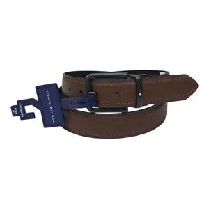 Tommy Hilfiger Mens Reversible Belt Sz M 34-36 Synthetic Leather Brown or Black